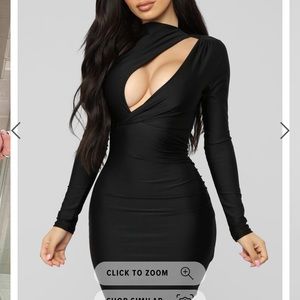 Fashion nova mini cut out black dress. Size M